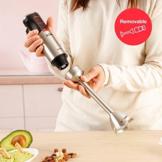 Batidora de mano Solac Solution 1503 1500W velocidad ajustable Turbo 4 cuchillas inox