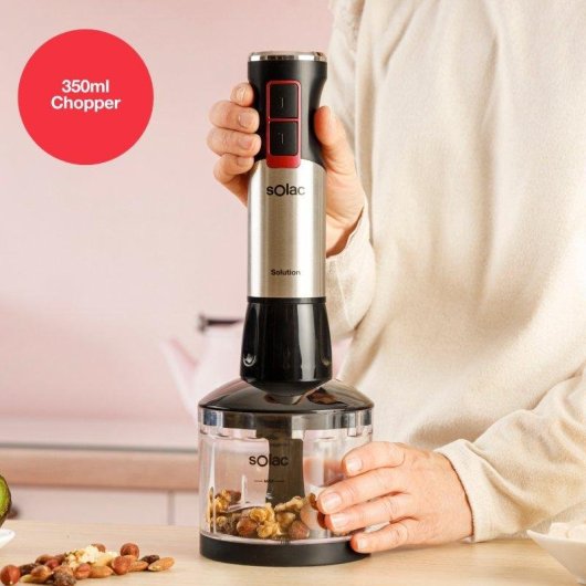 Batidora de mano Solac Solution 1503 1500W velocidad ajustable Turbo 4 cuchillas inox