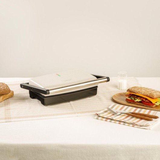 Plancha Grill Mellerware Hotty 1500 Sand 1500 W 2 Placas Apertura 180º Antiadherente