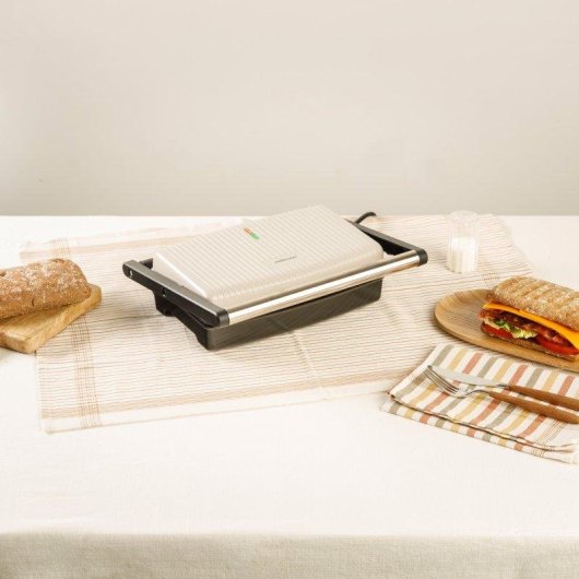 Plancha Grill Mellerware Hotty 1500 Sand 1500 W 2 Placas Apertura 180º Antiadherente