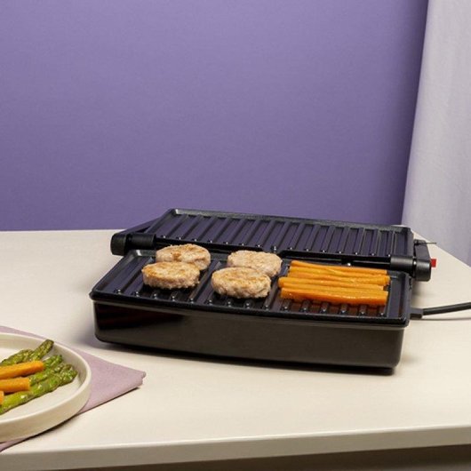 Grill Solac Buona Piadina 1500W apertura 180° placas antiadherentes