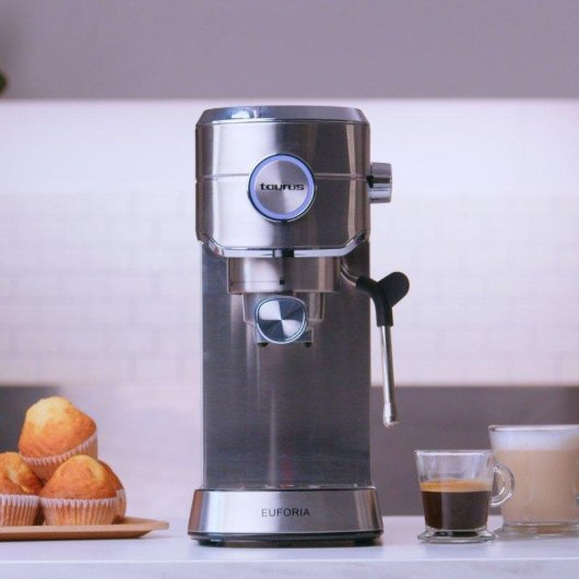 Cafetera Espresso Taurus Euforia 1L 20 Bares con vaporizador y Supreme Cream