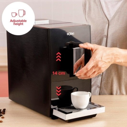 Cafetera Superautomática Solac 1,2L 19 Bares Molinillo Integrado Thermoblock Pantalla Táctil