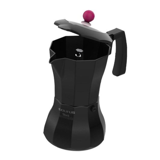 Cafetera Italiana Taurus Black Moments 12 Tazas Aluminio Inducción Seguridad