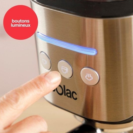 Cafetera Espresso Solac Taste Slim Pro Inox 1L 20 Bares con vaporizador y calienta tazas