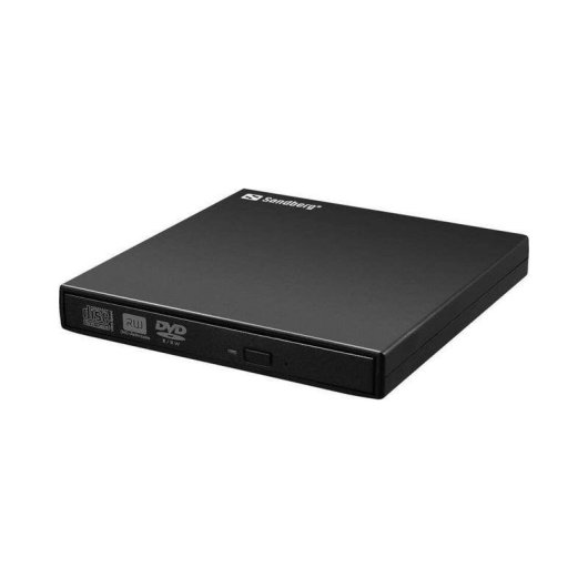 Grabadora DVD externa Sandberg USB Mini DVD Burner negra USB 2.0 portátil