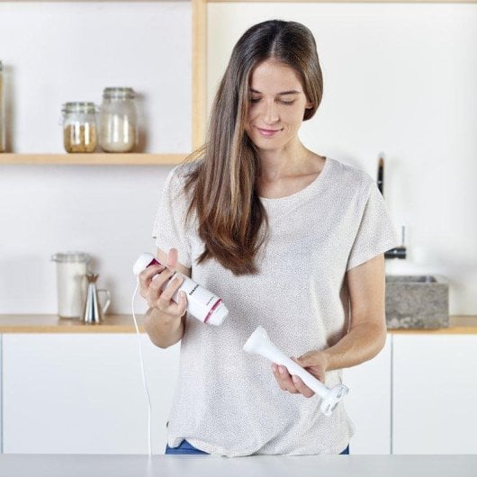 Batidora Taurus Robot 600 Easy 600W Turbo Rotation Cuchillas Inoxidable Blanco/Rosa