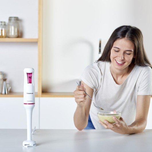 Batidora Taurus Robot 600 Easy 600W Turbo Rotation Cuchillas Inoxidable Blanco/Rosa