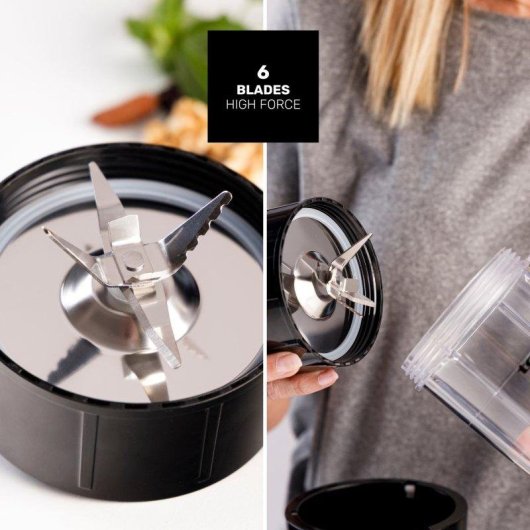 Batidora Taurus Shake & Go Mix 1000W con vasos portátiles y cuchillas intercambiables