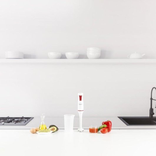 Batidora Taurus Robot 750 750W 2 Velocidades Turbo Cuchillas Inoxidable Blanco/Rojo