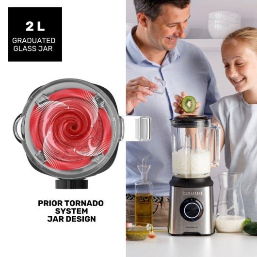 Batidora Taurus Prior Advance+ 1800W 2L 6 cuchillas 4 funciones filtro antipulpa