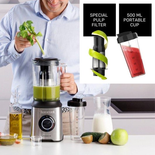 Batidora Taurus Prior Advance+ 1800W 2L 6 cuchillas 4 funciones filtro antipulpa