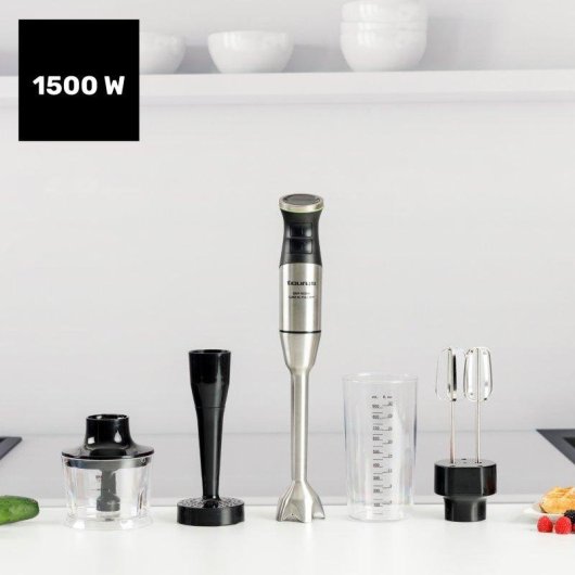 Batidora Taurus Bapi 1500 Luxe XL 1500W 20 velocidades Turbo Acero Inoxidable