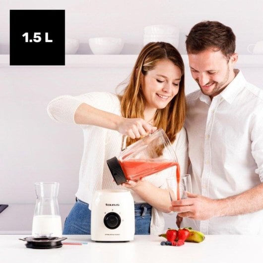 Batidora Taurus Optima Vintage Max 1500W 1,8L cristal Turbo crema