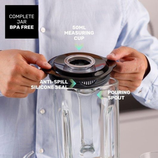 Batidora Taurus Prior Advance 1800 1800W 2L 4 funciones táctil cristal