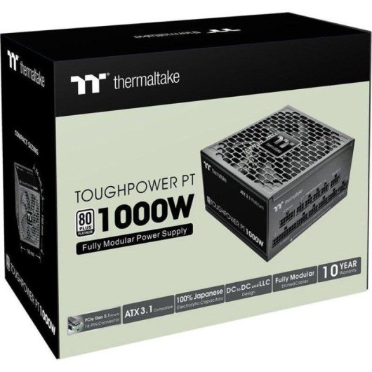 Fuente de Alimentación Thermaltake Toughpower PT 1000W 80 PLUS Platinum modulaire
