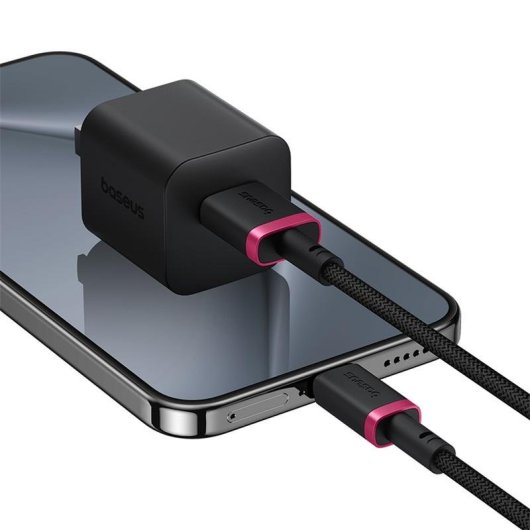 Cable Baseus P10377802U01-01 1m USB-C 60W Charge Rapide Noir Rouge