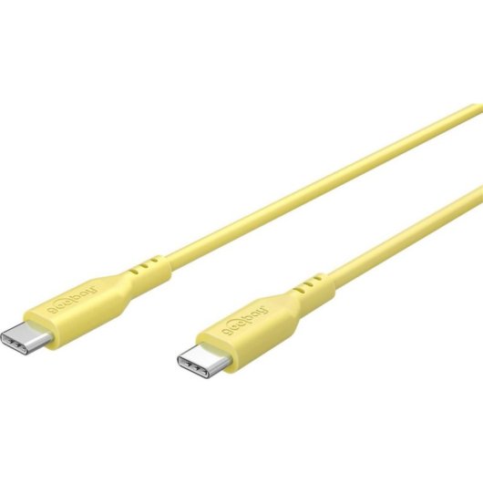 Cable Goobay 77742 USB-C 1,5 m Jaune Silicone Charge Rapide