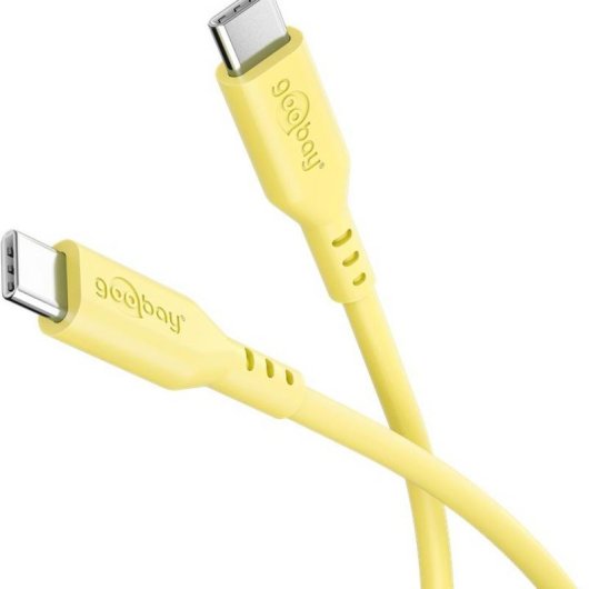 Cable Goobay 77742 USB-C 1,5 m Jaune Silicone Charge Rapide
