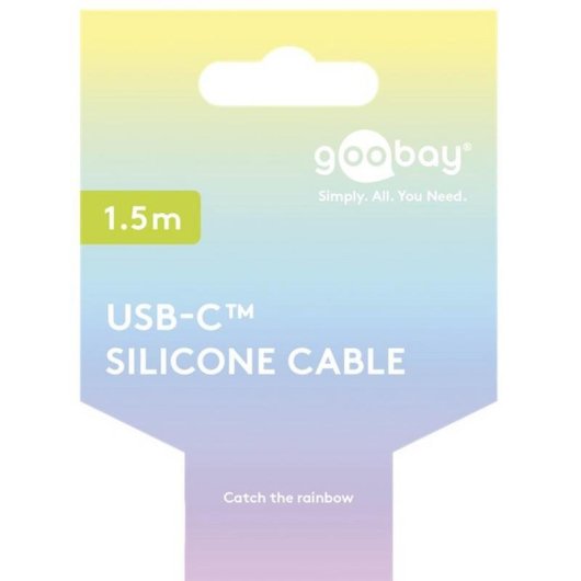 Cable Goobay 77743 USB-C 1,5 m Blanc Charge Rapide Silicone