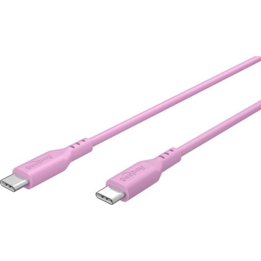 Cabo USB-C Goobay 77746 1,5 m Rosa Carga Rápida Silicone