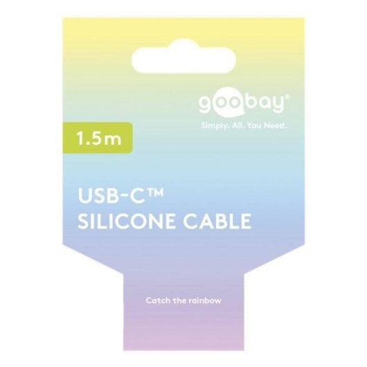 Cabo USB-C Goobay 77746 1,5 m Rosa Carga Rápida Silicone