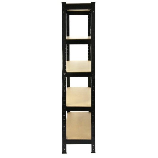 Estantería MonsterShop T-Rax 75 cm acero negro 3 módulos 5 estantes 150 kg