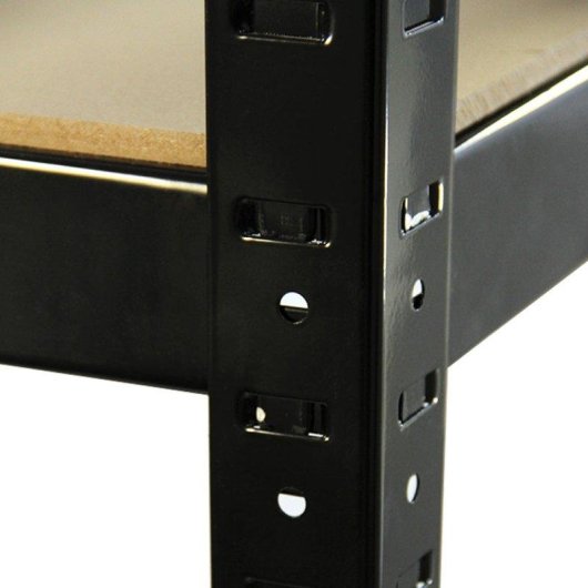 Estantería MonsterShop T-Rax 75 cm acero negro 3 módulos 5 estantes 150 kg