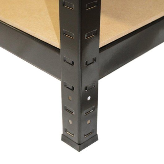 Estantería MonsterShop T-Rax 75 cm acero negro 3 módulos 5 estantes 150 kg