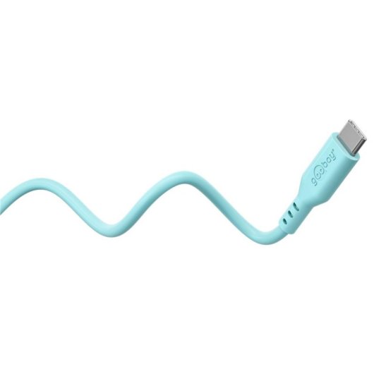 Cable Goobay 77744 USB-C 1,5 m Silicone Charge Rapide Turquoise