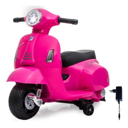 Correpasillo JAMARA Vespa Mini Batterie 4 Räder Lichter rosa schwarz