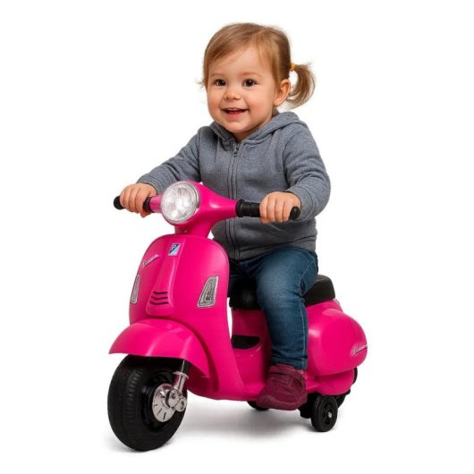 Correpasillo JAMARA Vespa Mini Batterie 4 Räder Lichter rosa schwarz