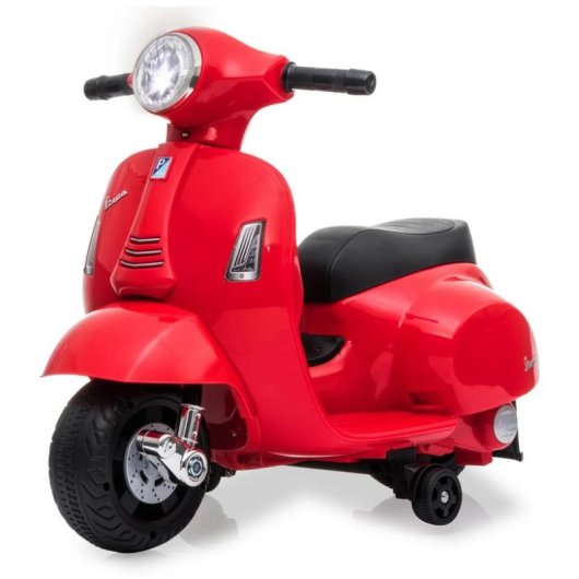 Correpasillos JAMARA Vespa Mini Batterie 4 Räder LED schwarz rot