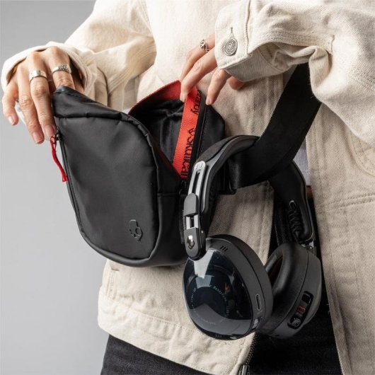 Auriculares Skullcandy Aviator 900 ANC sem fios e com fio Bluetooth com Cancelamento de Ruído, Microfone, controlo na orelha, preto