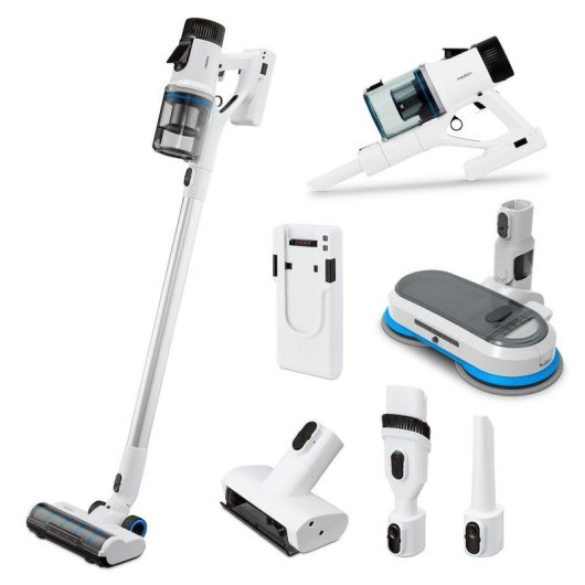 Aspirateur sans Fil Medion MD11860 400W 60min HEPA 13 Blanc Gris