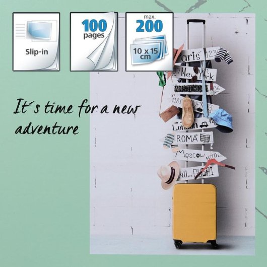 Fotoalbum Hama Journey Mint 200 Fotos 10 x 15 cm