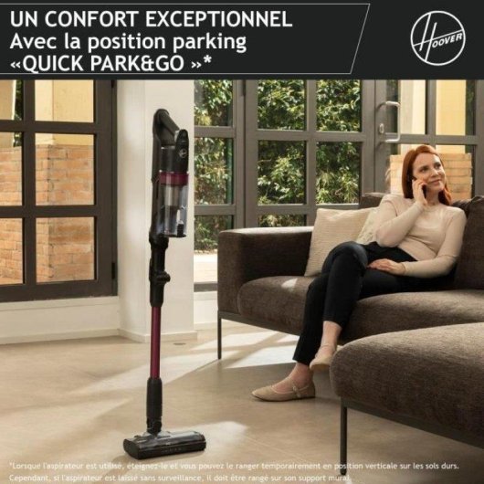 Aspirateur sans Fil Hoover HF1 Plus HF1P10HX 165W 45min Anti-emmêlement LED 0,7L
