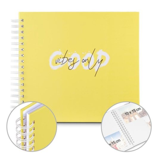 Album fotografico Hama Good Things giallo 100 pagine rilegatura a spirale