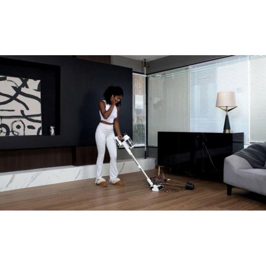 Aspirateur sans Fil EZIclean Cyclomax R22 Station 500W 52min HEPA 2,5L Blanc