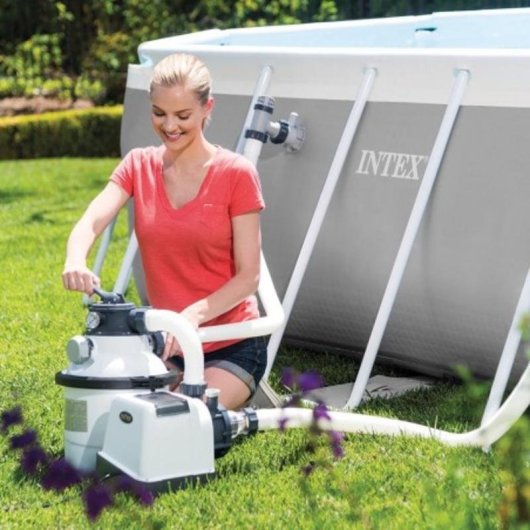 Bomba de agua Intex SX1500 filtro de arena 4 m³/h para piscinas elevadas