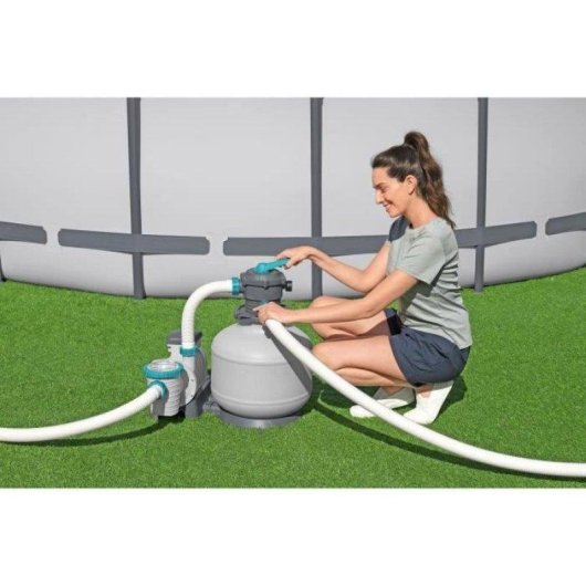 Bomba de agua Bestway Filtración a arena 11 355 L/h para piscinas hasta 66 m³