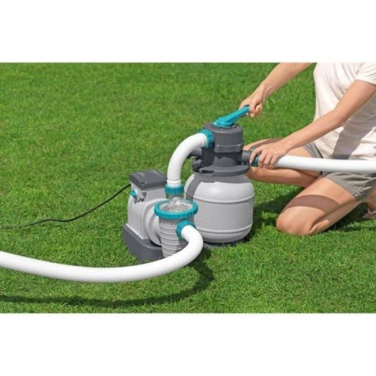 Bomba de agua Bestway Filtre A Sable 6 056 L/h para piscinas hasta 42 m³ con prefiltro