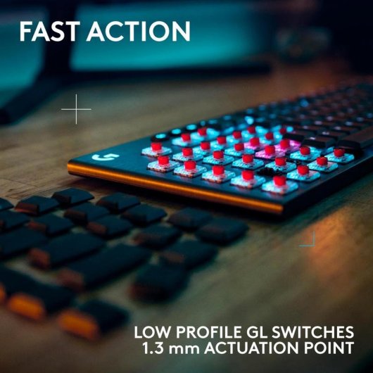 Teclado Logitech G915 X Lightspeed mecânico sem fios RGB QWERTZ gaming