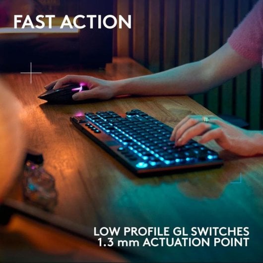 Teclado Logitech G915 X LIGHTSPEED TKL mecânico sem fios RGB QWERTZ gaming