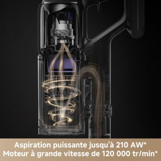 Aspirateur sans Fil Dreame Z10 210AW 90min Filtration HEPA H14 Détection Poussière