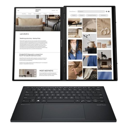 Ordinateur portable ASUS Zenbook Duo UX8406CA 14" Intel Core Ultra 9 285H 32GB 1TB SSD Intel Arc 140T Windows 11 Pro