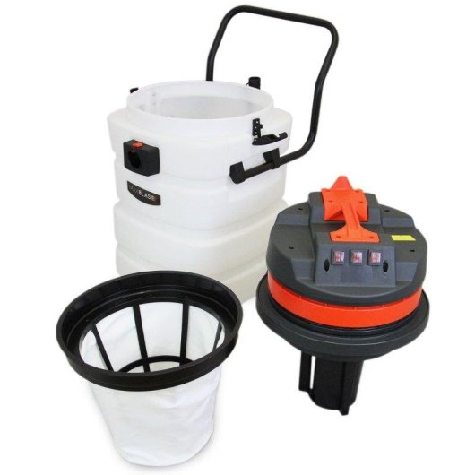 Aspiradora Industrial MonsterShop 3000W 90L Kit Postes Canalones 7,2m Blanco