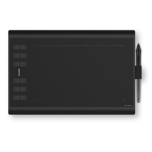 Tablette graphique Huion H1060P 5080 LPI 250 x 160 mm 8192 niveaux 12 touches USB
