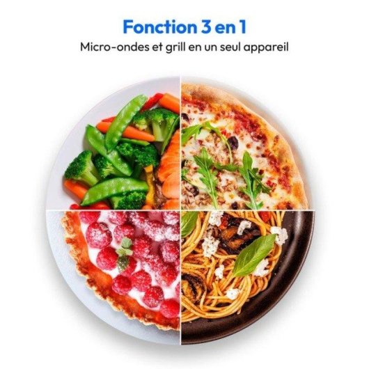 Microonde Medion MD17495 23L 800W 1200W Grill Convezione Argento