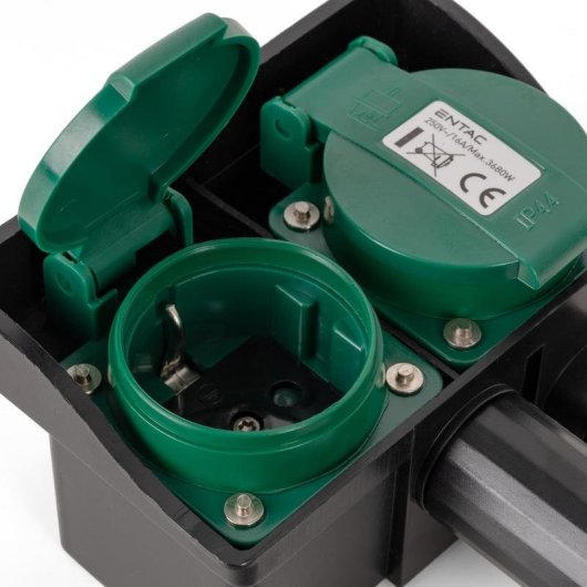 Regleta Entac ESE1.5G2-5-IP44S 2 Tomas Exterior IP44 5 m Resistente Agua